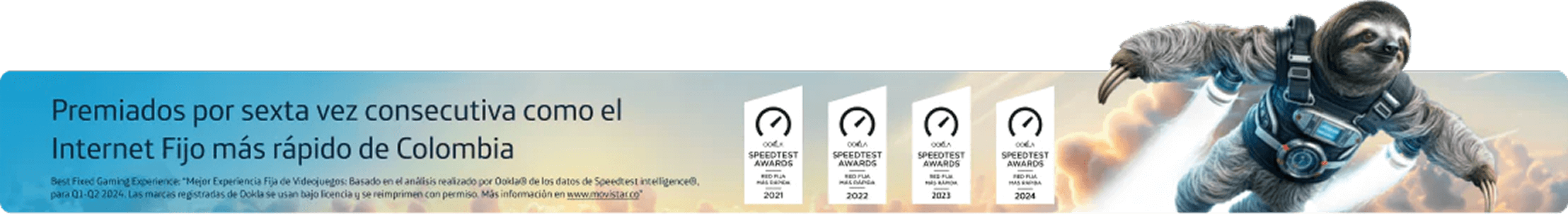 Premiados por sexta vez consecutiva como el Internet Fijo más rápido de Colombia